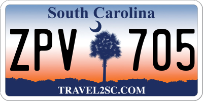 SC license plate ZPV705