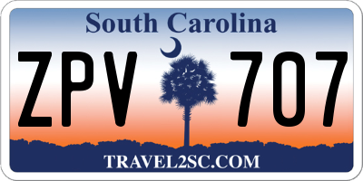 SC license plate ZPV707