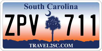 SC license plate ZPV711
