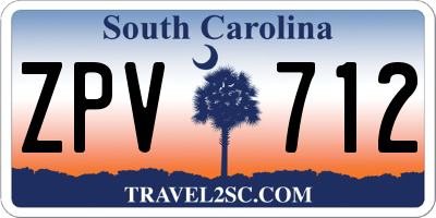 SC license plate ZPV712