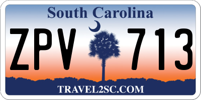 SC license plate ZPV713