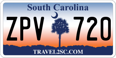 SC license plate ZPV720