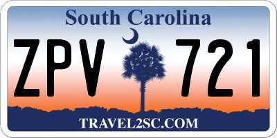 SC license plate ZPV721