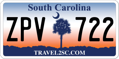 SC license plate ZPV722