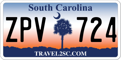 SC license plate ZPV724