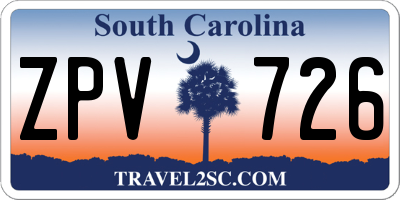 SC license plate ZPV726