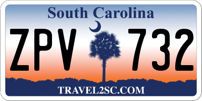 SC license plate ZPV732