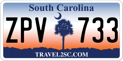SC license plate ZPV733