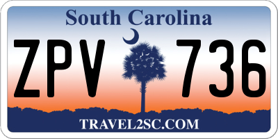SC license plate ZPV736