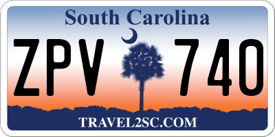 SC license plate ZPV740