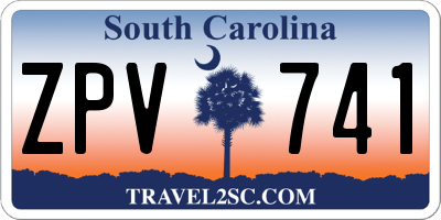 SC license plate ZPV741