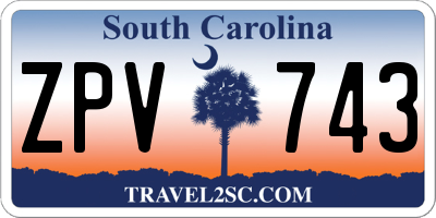 SC license plate ZPV743