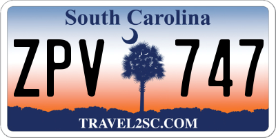SC license plate ZPV747