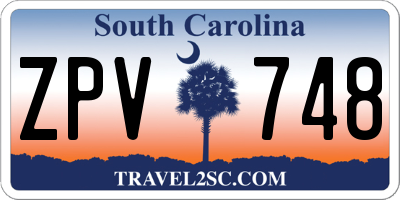 SC license plate ZPV748