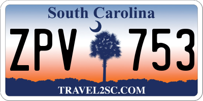 SC license plate ZPV753