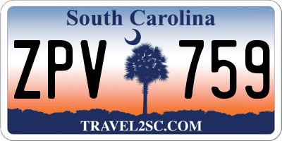 SC license plate ZPV759