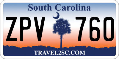 SC license plate ZPV760