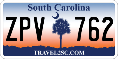 SC license plate ZPV762