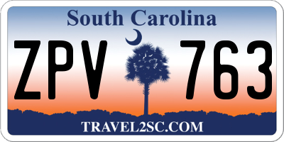 SC license plate ZPV763