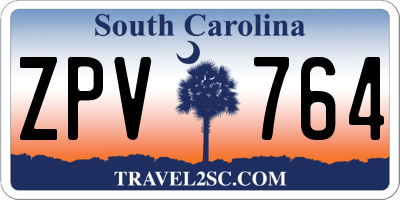 SC license plate ZPV764