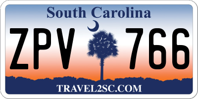 SC license plate ZPV766