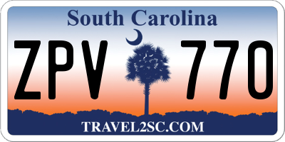 SC license plate ZPV770