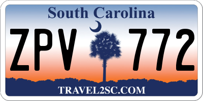 SC license plate ZPV772