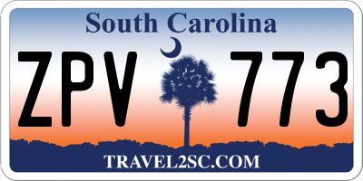 SC license plate ZPV773