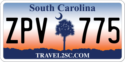 SC license plate ZPV775