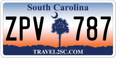 SC license plate ZPV787
