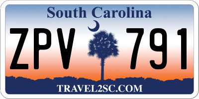 SC license plate ZPV791