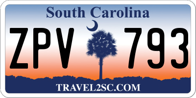 SC license plate ZPV793