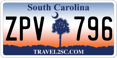 SC license plate ZPV796