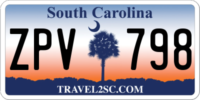SC license plate ZPV798