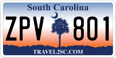 SC license plate ZPV801