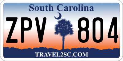 SC license plate ZPV804