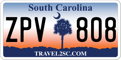 SC license plate ZPV808