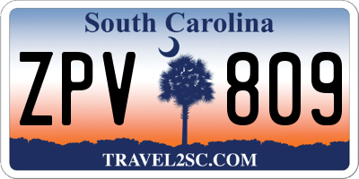 SC license plate ZPV809