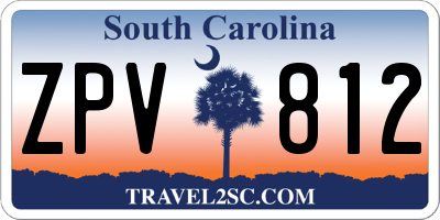 SC license plate ZPV812