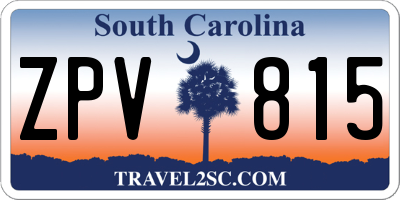 SC license plate ZPV815