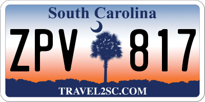 SC license plate ZPV817