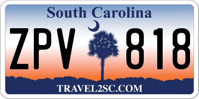SC license plate ZPV818