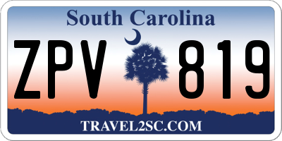 SC license plate ZPV819
