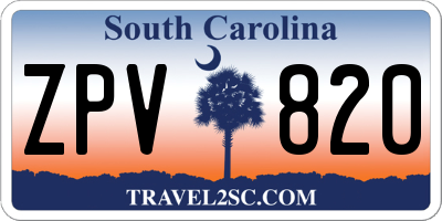 SC license plate ZPV820
