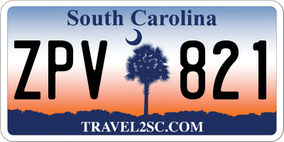SC license plate ZPV821