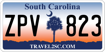 SC license plate ZPV823