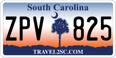 SC license plate ZPV825