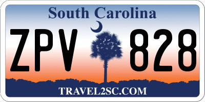 SC license plate ZPV828