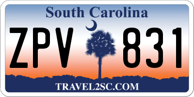 SC license plate ZPV831