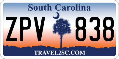 SC license plate ZPV838